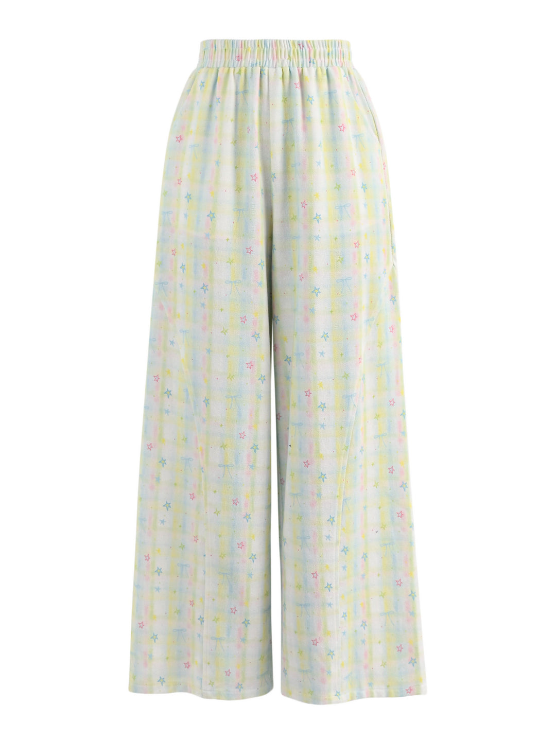 Star Sprinkle Wide Leg Pants-Bottoms-ntbhshop