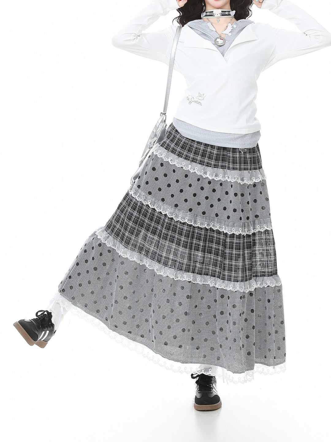 Black Sesame Maxi Skirt-Bottoms-ntbhshop