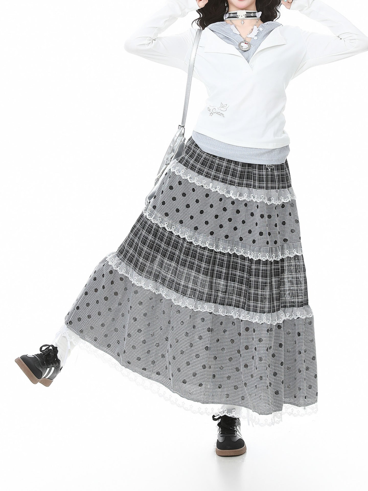 Black Sesame Maxi Skirt-Bottoms-ntbhshop