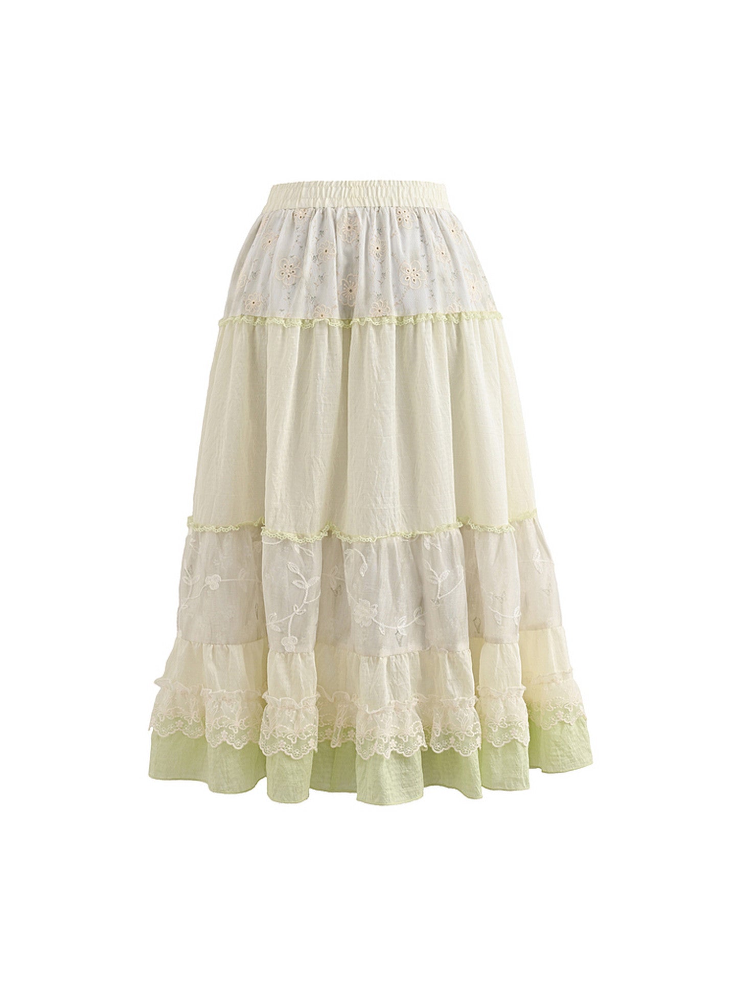 Sage Petal Layer Skirt-Bottoms-ntbhshop