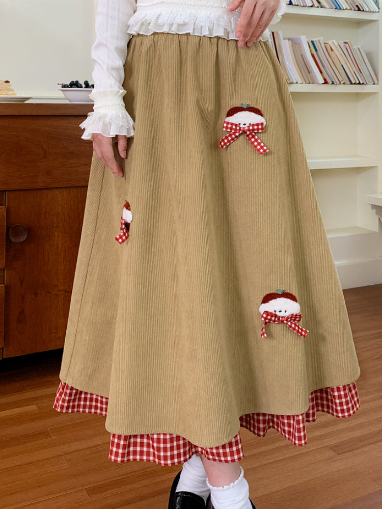 Cinnamon Orchard Corduroy Skirt-ntbhshop