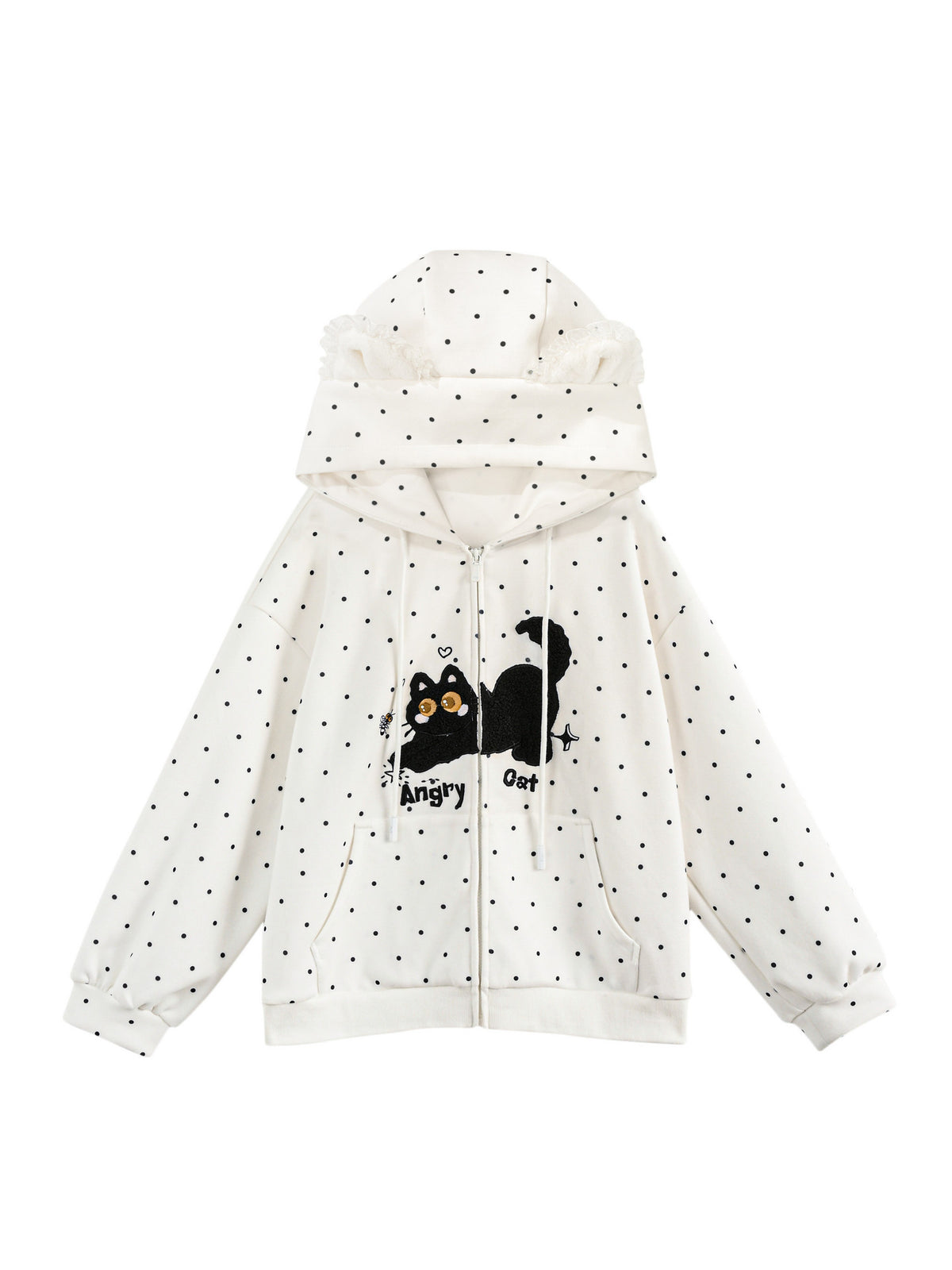 Angry Kitty Dottie Jacket-Outerwear-ntbhshop