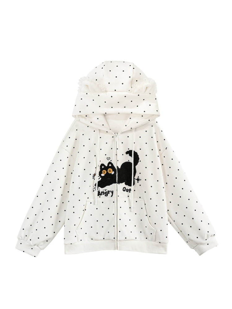 Angry Kitty Dottie Jacket-Outerwear-ntbhshop