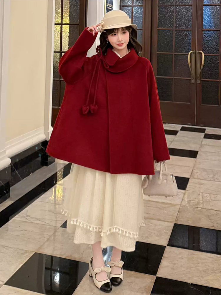 Bonbon Tether Wool Coats-Outerwear-ntbhshop