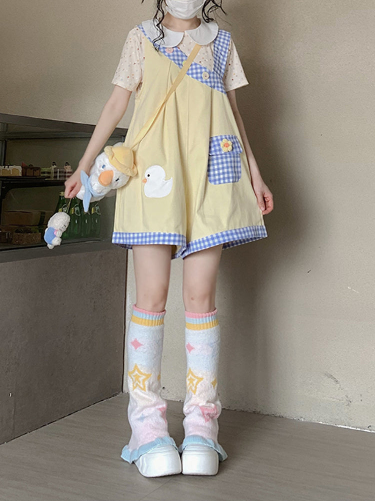 Whimsy Adventure Plaid Overall Shorts-ntbhshop