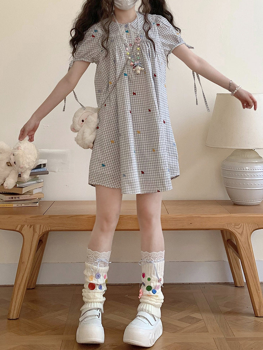 Confetti Pony Gingham Dress-Dresses-ntbhshop