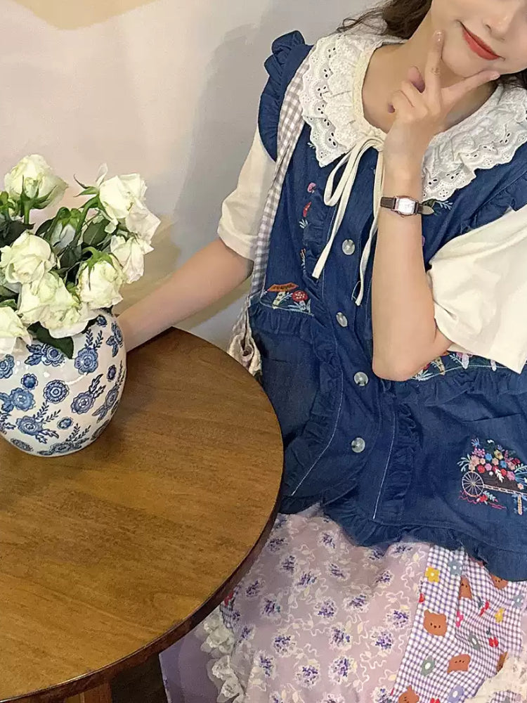 Mori Trail Embroidered Vest-Outerwear-ntbhshop