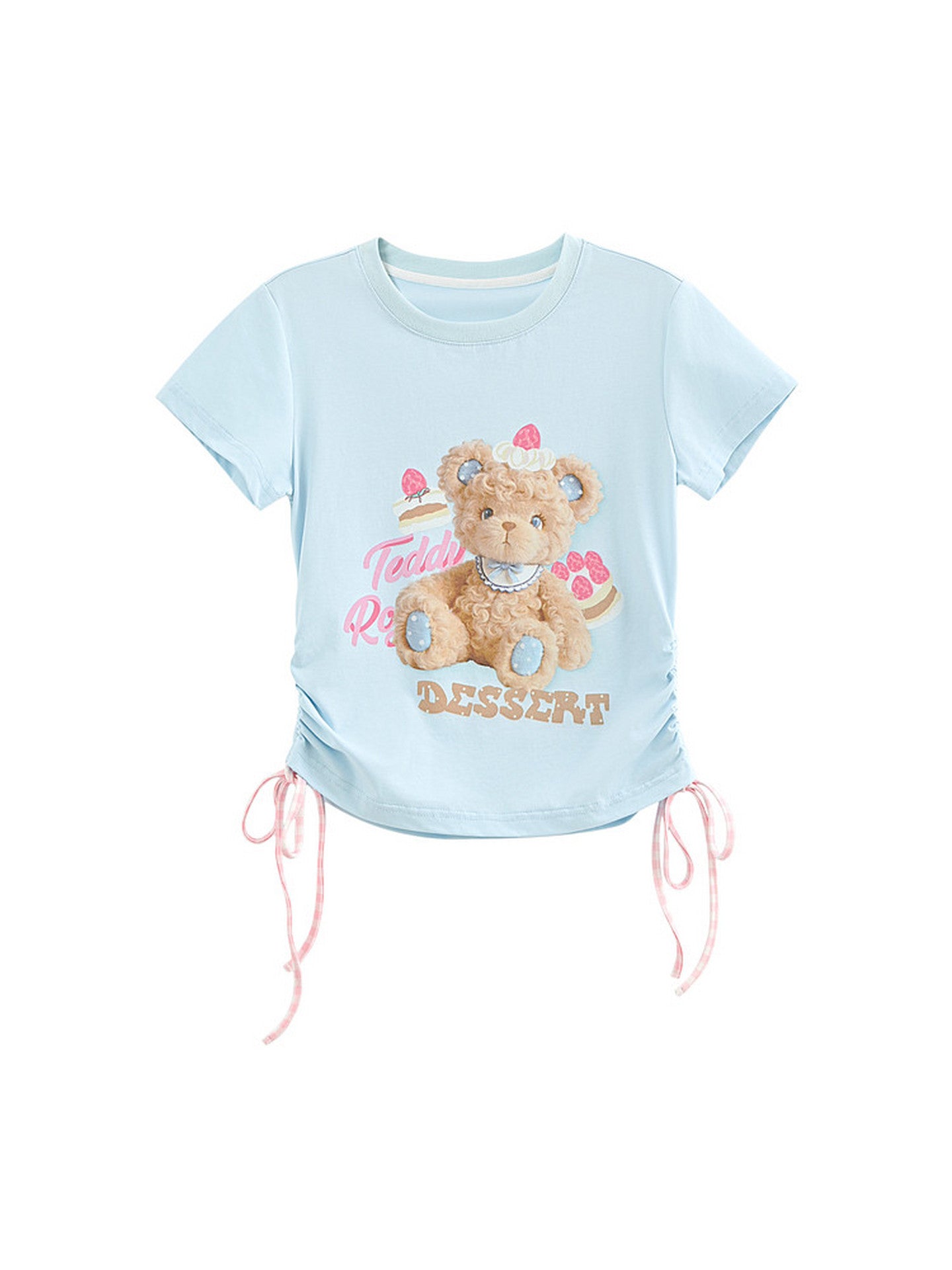Berry Teddy Drawstring Tee-Tops-ntbhshop
