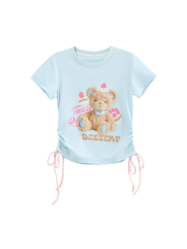 Berry Teddy Drawstring Tee-Tops-ntbhshop