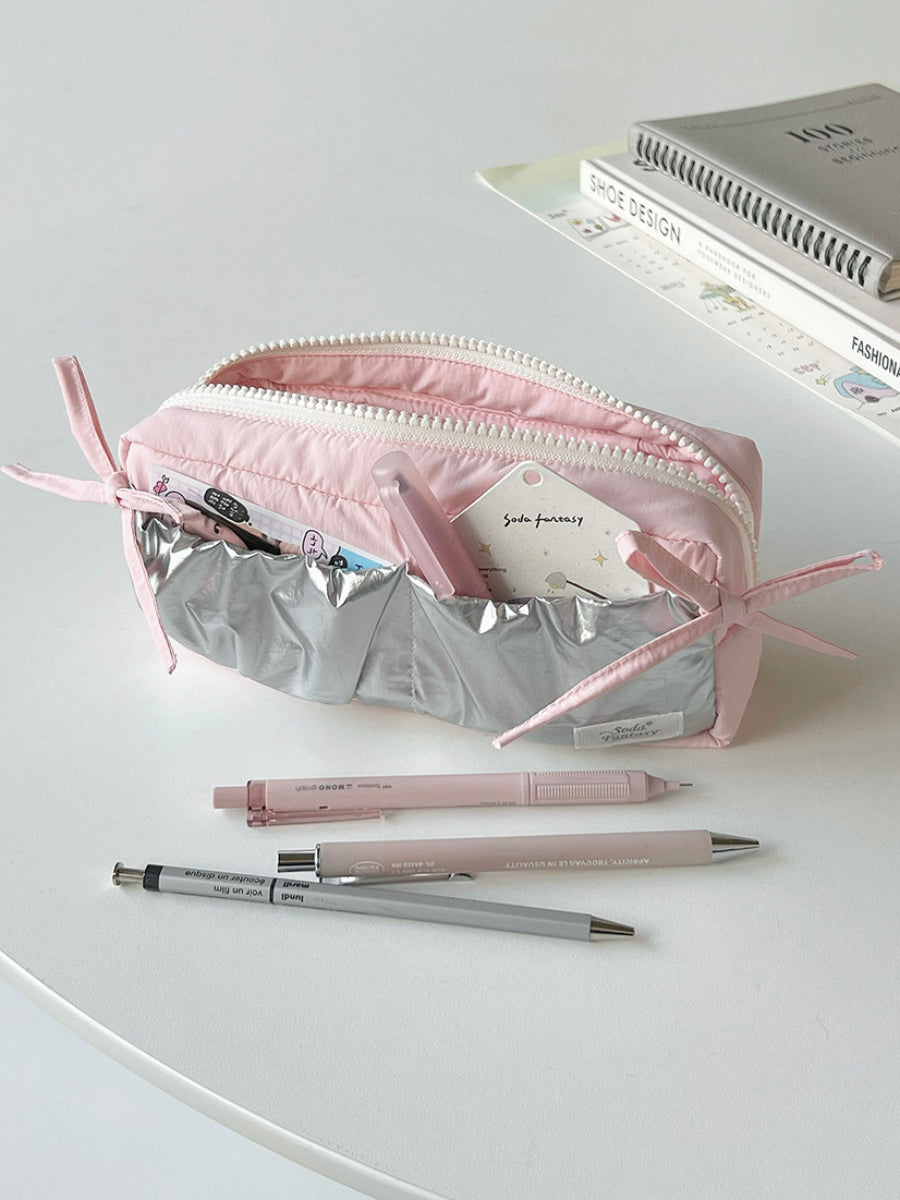 Ribbon Gather Toast Pencil Cases-Accessories-ntbhshop