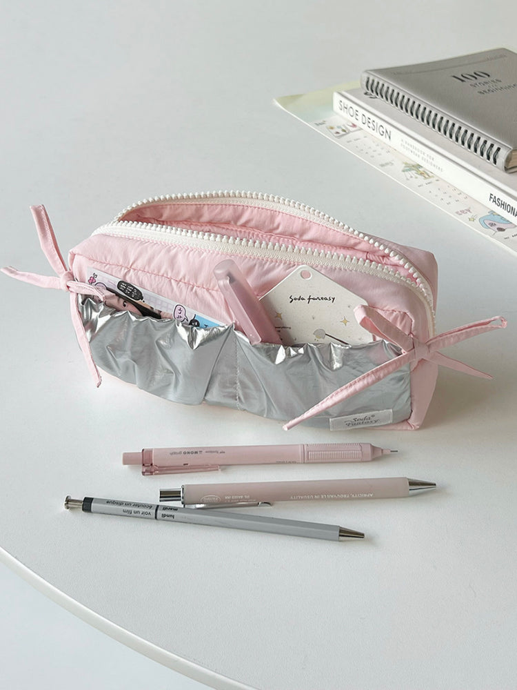 Ribbon Gather Toast Pencil Cases-Accessories-ntbhshop