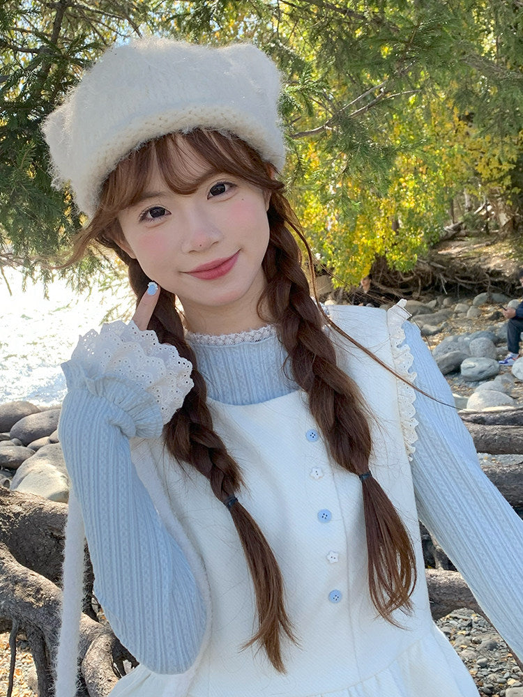 Snowberry Blue Base Top & Tier Dress-Sets-ntbhshop