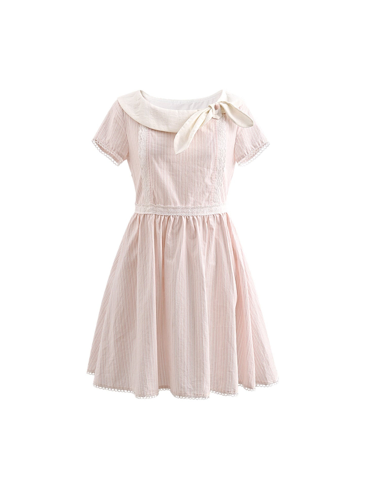 Vanilla Ribbon Stripe Dresses-Dresses-ntbhshop