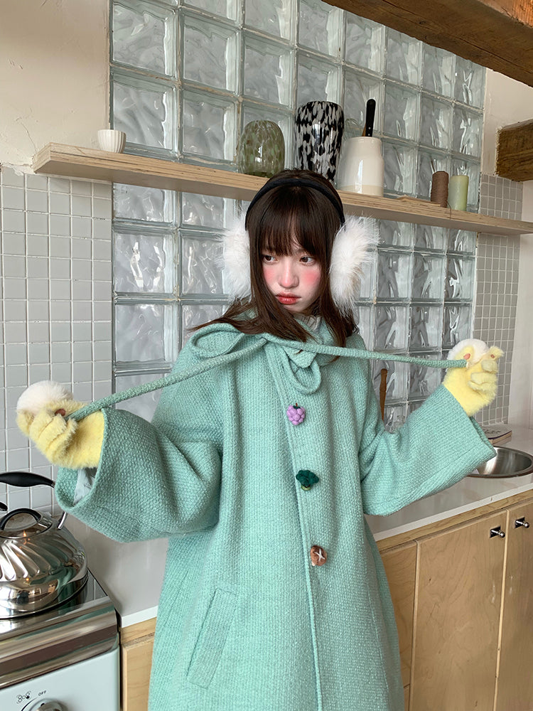 Matcha Dopamine Woolen Coat-ntbhshop