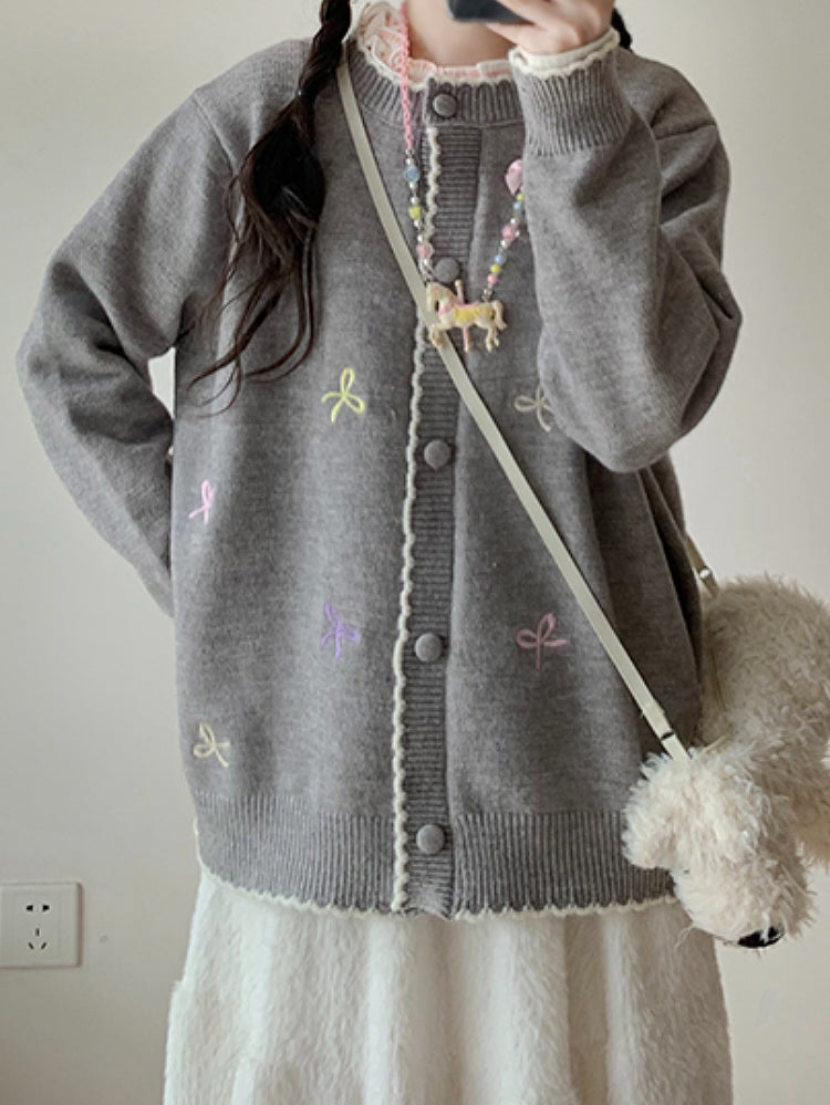 Sugar Bow Embroidery Cardigans-ntbhshop