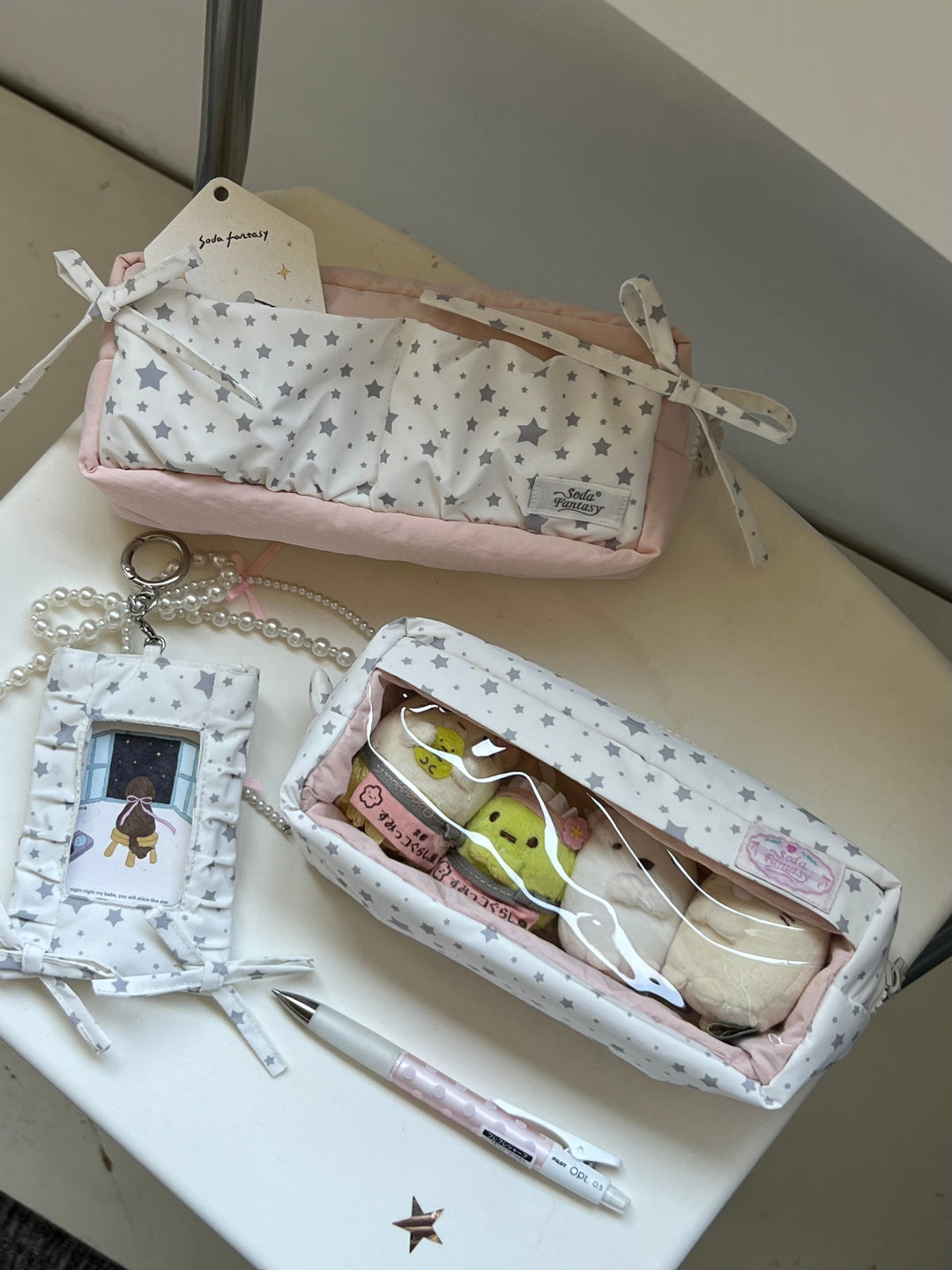 Ribbon Gather Toast Pencil Cases-Accessories-ntbhshop