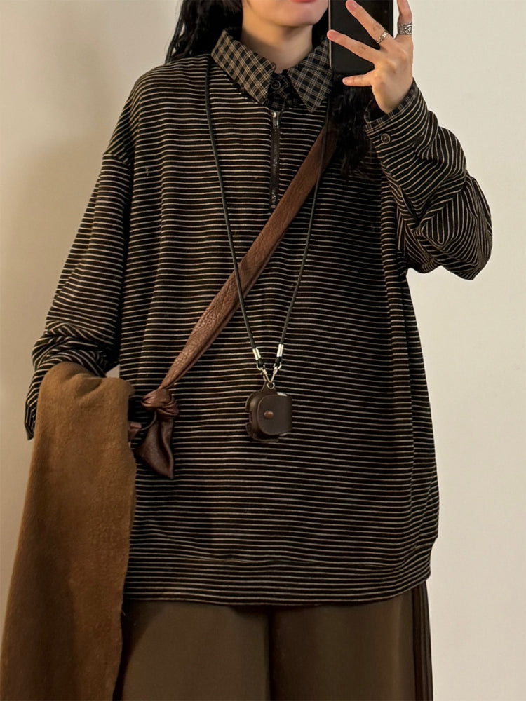 Maillard Stripe Unisex Layer Sweatshirts-ntbhshop