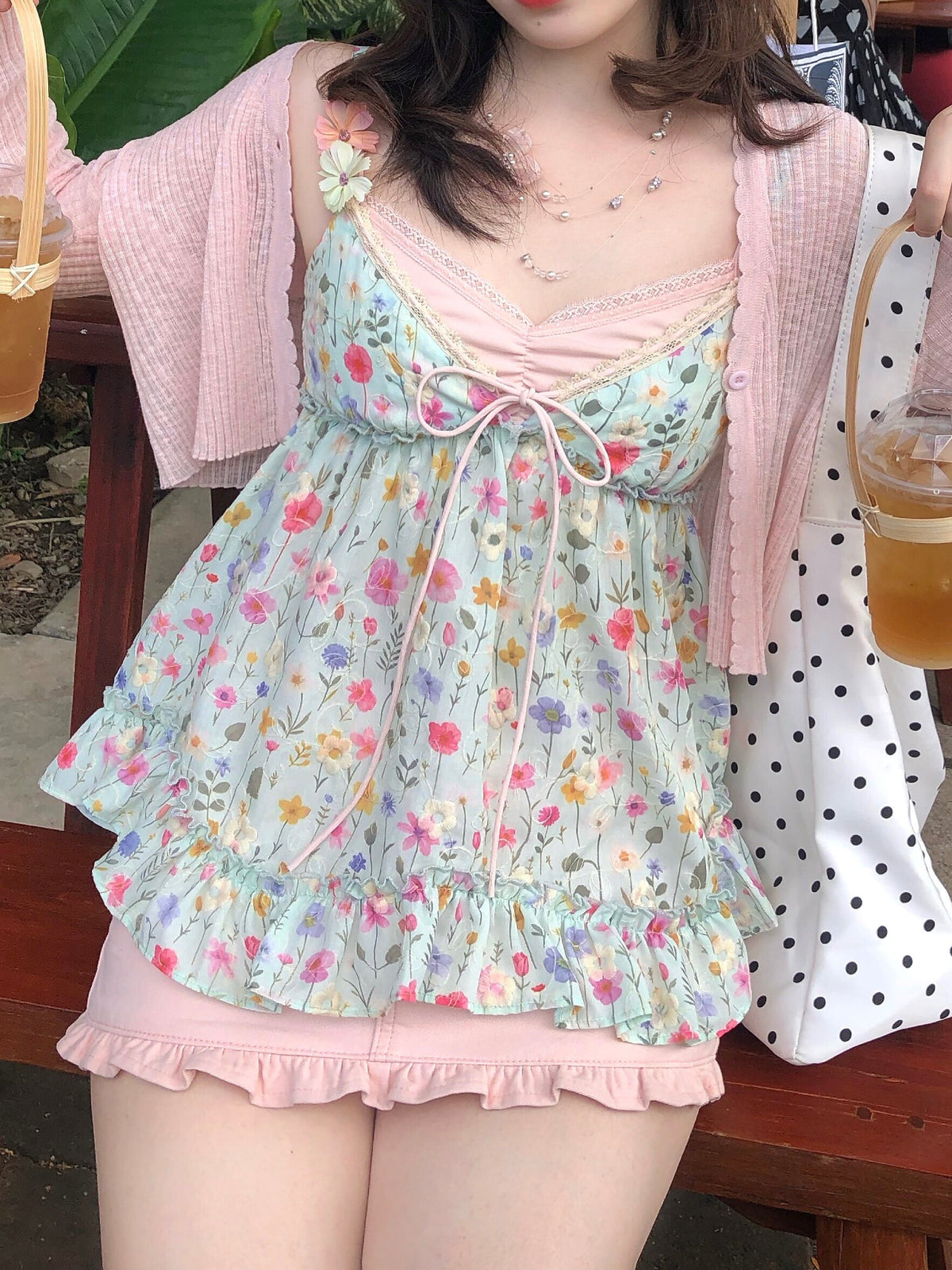 Garden Bloom Cardigans & Layer Camis-Sets-ntbhshop
