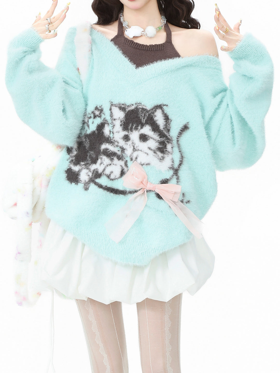 Kitten Cuddle Mohair Sweaters-Tops-ntbhshop