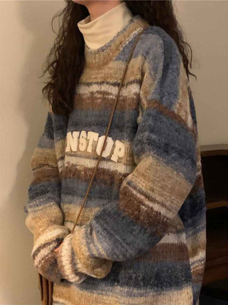 Unstop Fuzzy Horizon Knit Sweaters-ntbhshop