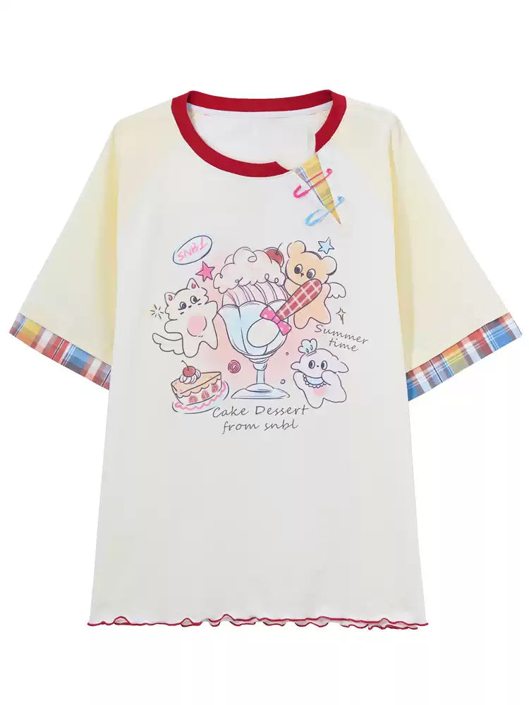 Cake Dessert Party Cotton Tee-Tops-ntbhshop