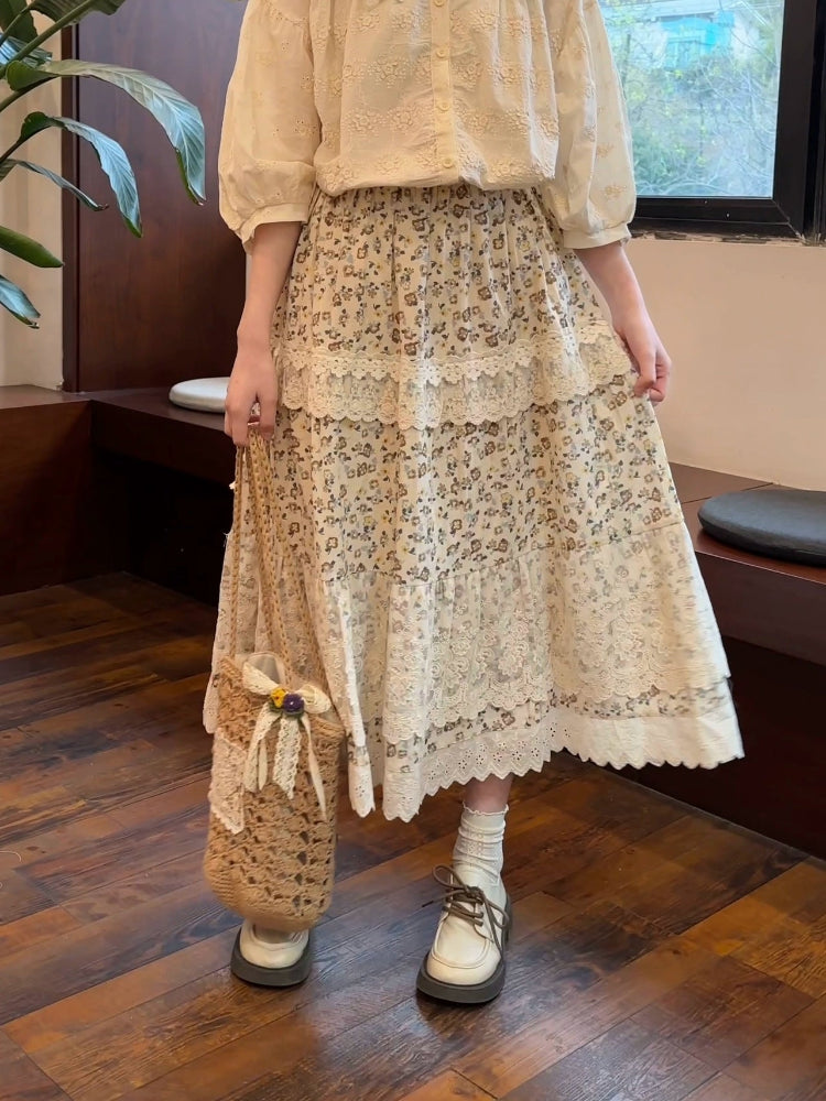 Mori Dream Garden Midi Skirts-ntbhshop