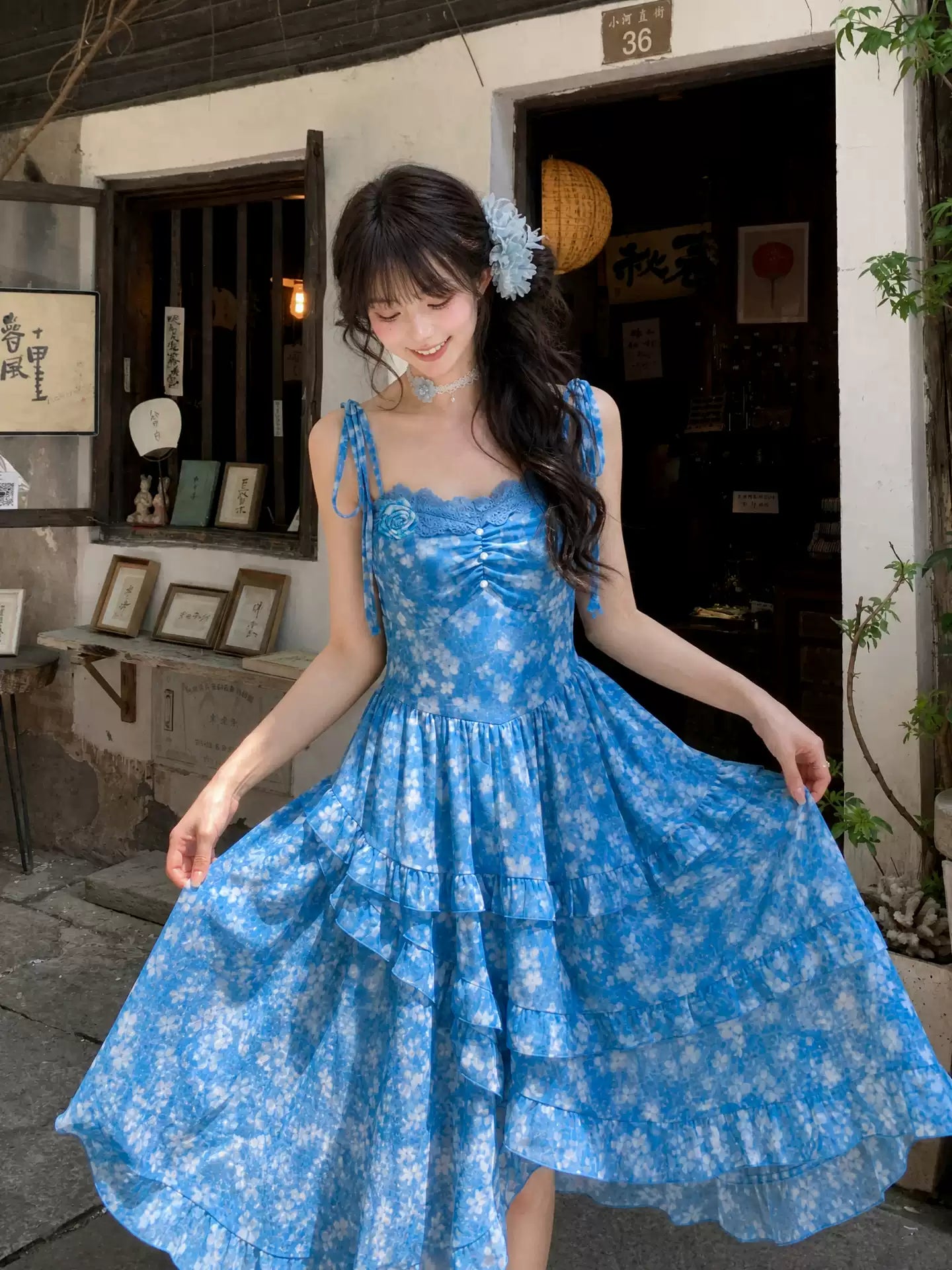 Bluebell Breeze Floral Sundress-Dresses-ntbhshop