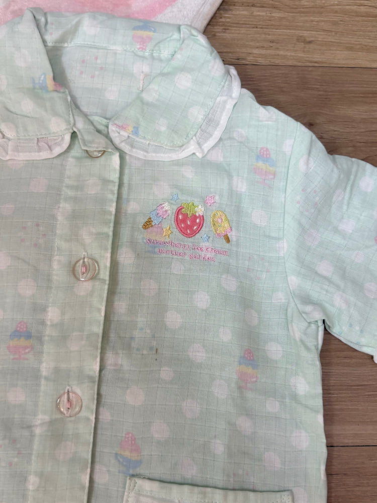 Strawberry Dessert Polka Dot Pajama Set-ntbhshop