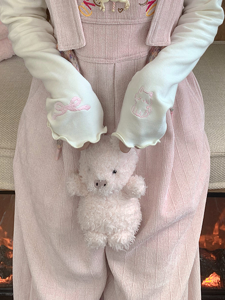 Sweet Paw Embroidered Layer Tee-ntbhshop