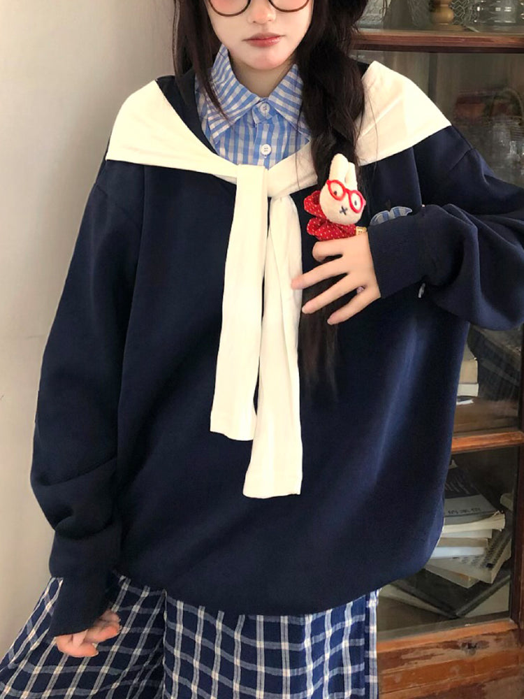 Library Crush Shirt Collar Sweatshirts-ntbhshop