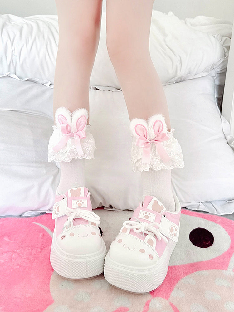 Bunny Ear Bow Ankle Socks-ntbhshop