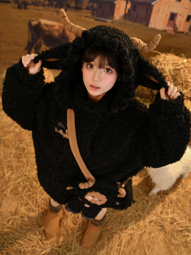 Midnight Lamb Cozy Fleece Jacket & Bag-ntbhshop