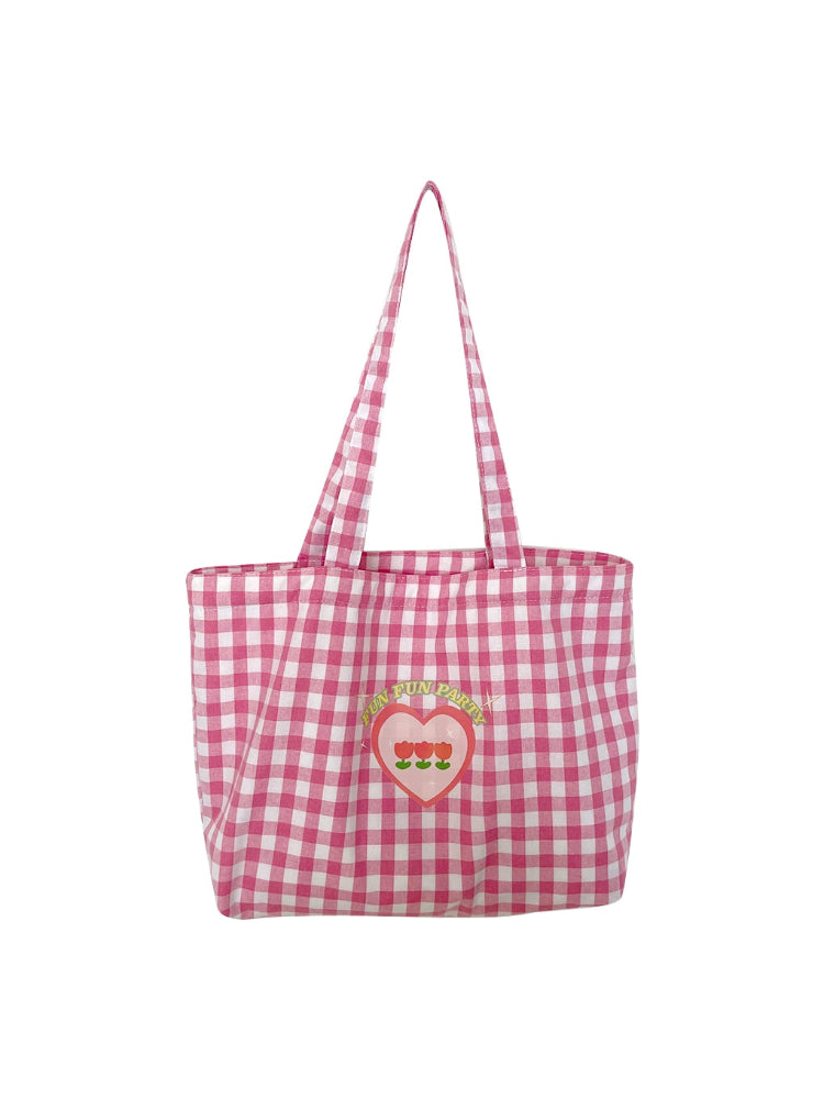 Candy Series Plaid Tote Bags-ntbhshop