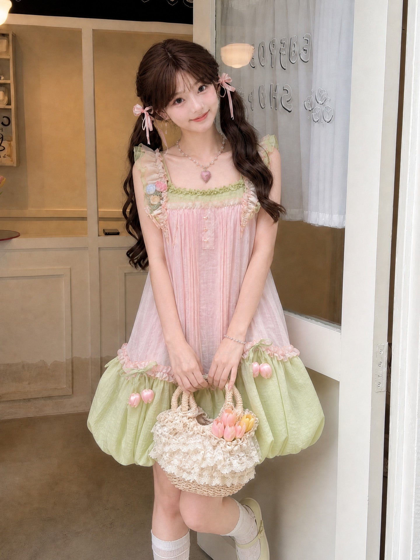 Tulip Bloom Bubble Dress-Dresses-ntbhshop