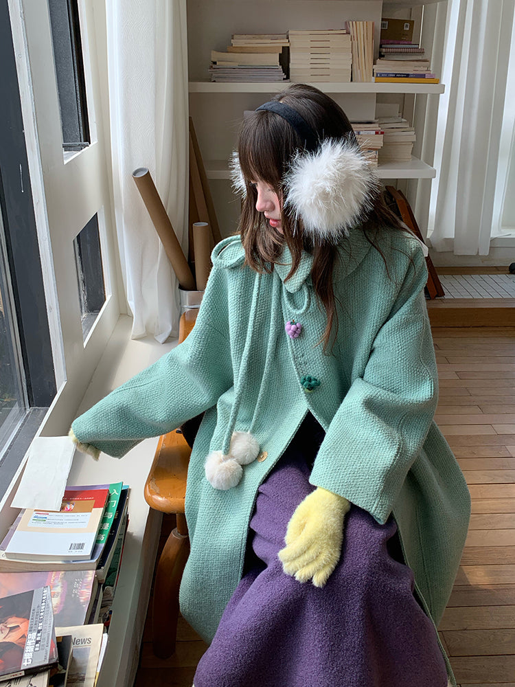 Matcha Dopamine Woolen Coat-ntbhshop