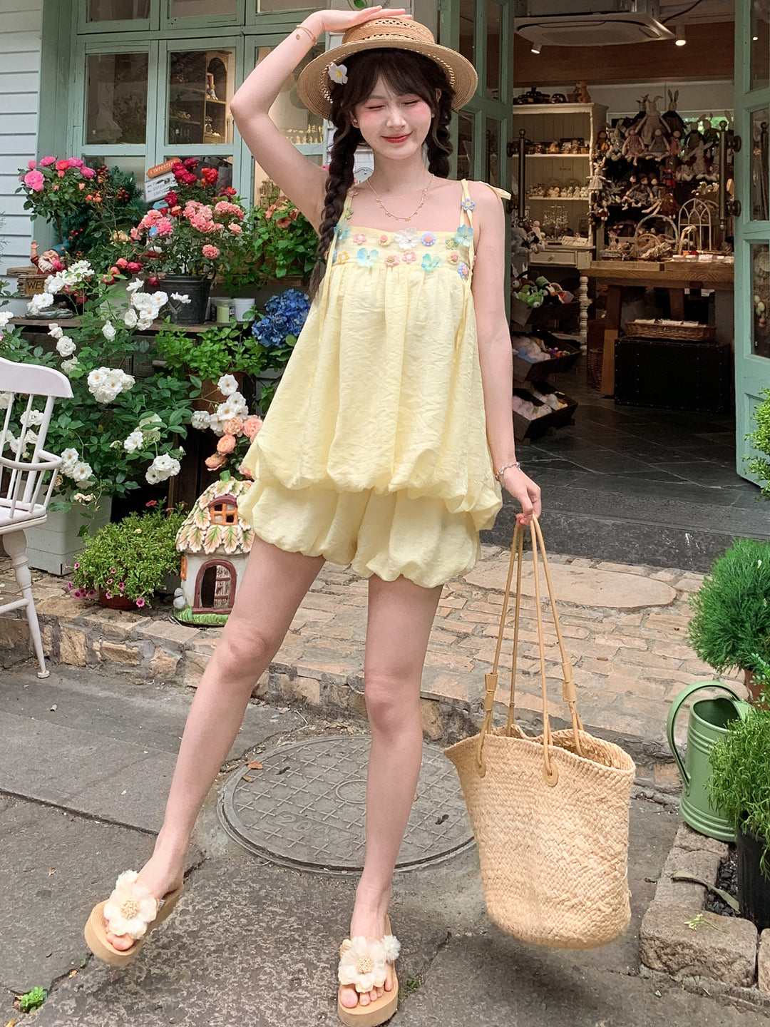 Butter Bloom Bubble Top & Shorts-Sets-ntbhshop