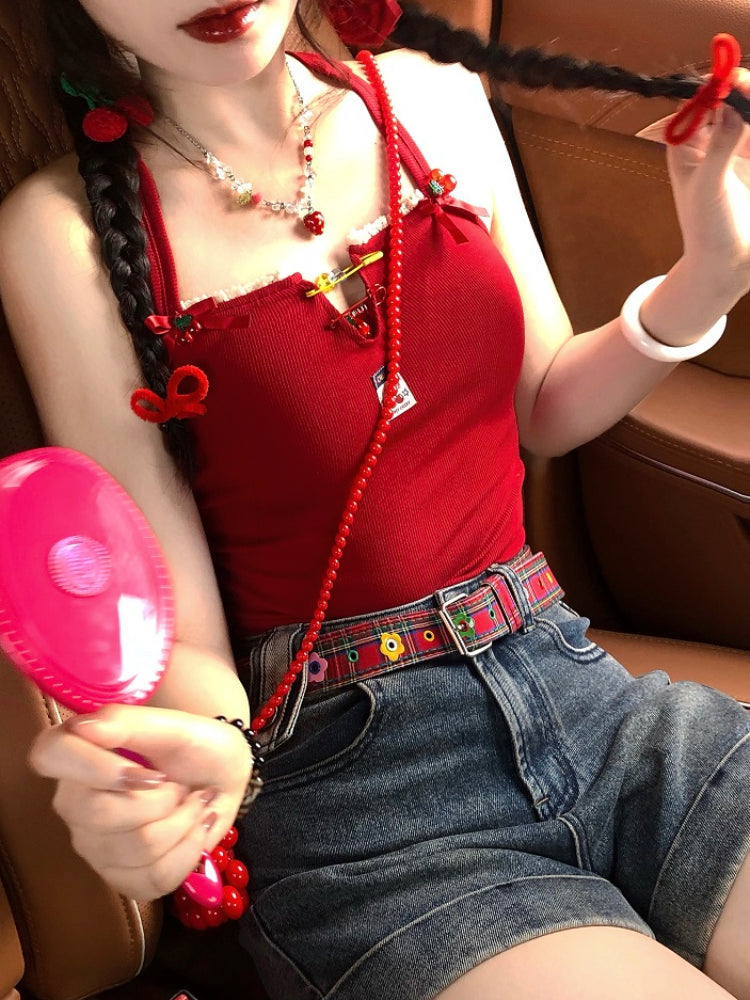 Lollipop Bow Tie-Back Camisoles-ntbhshop