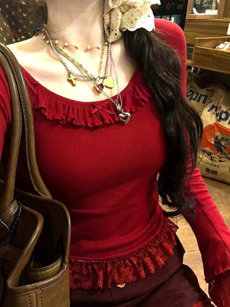 Shoujo Dream Lace Base Tops-ntbhshop