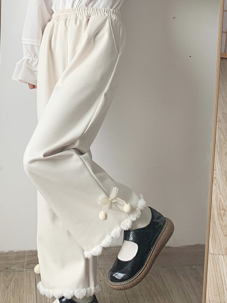 Snowdrop Puffball Wide Leg Pants-ntbhshop