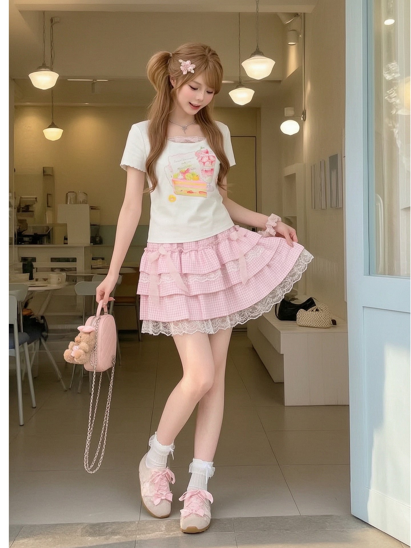 Ribbon Cake Mini Skorts-Bottoms-ntbhshop