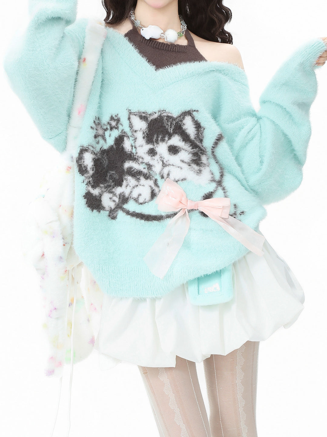 Kitten Cuddle Mohair Sweaters-Tops-ntbhshop