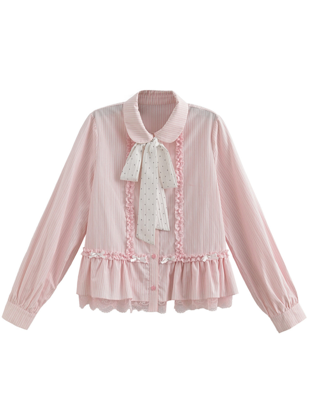 Berry Milk Lace Doll Blouse-Tops-ntbhshop