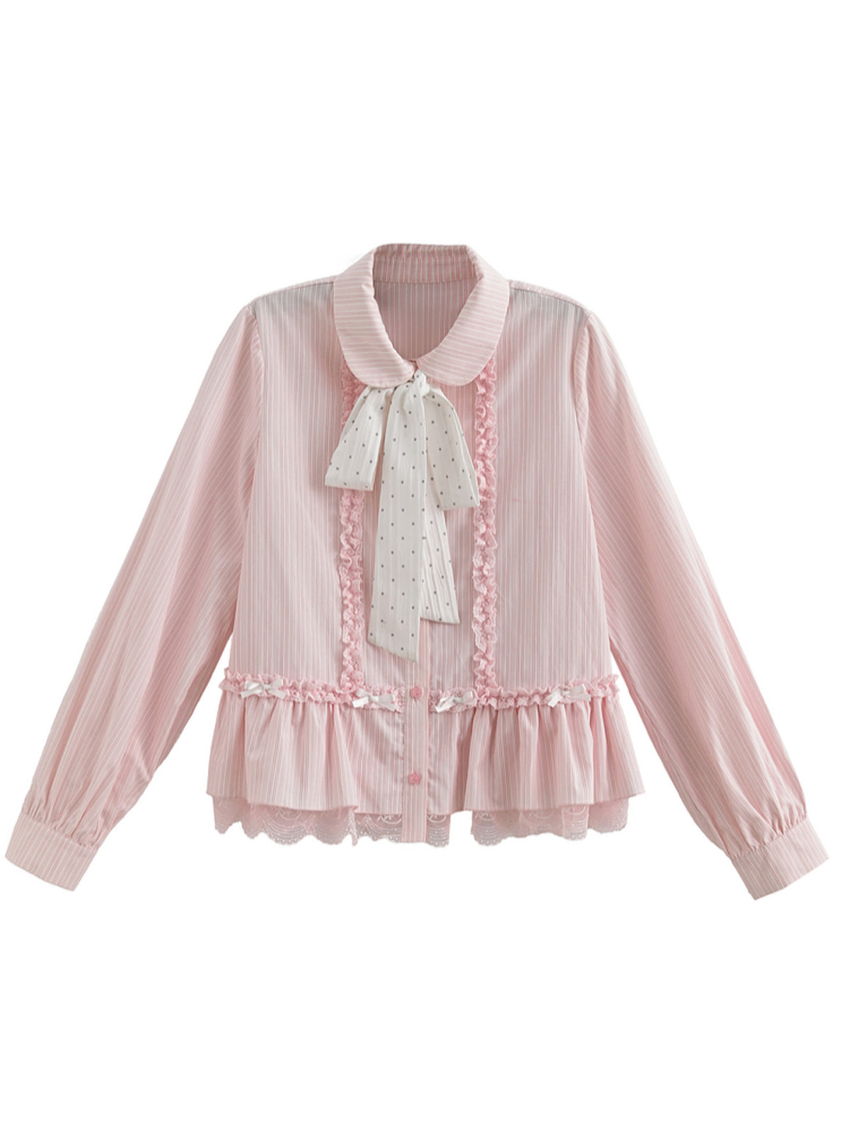 Berry Milk Lace Doll Blouse-Tops-ntbhshop