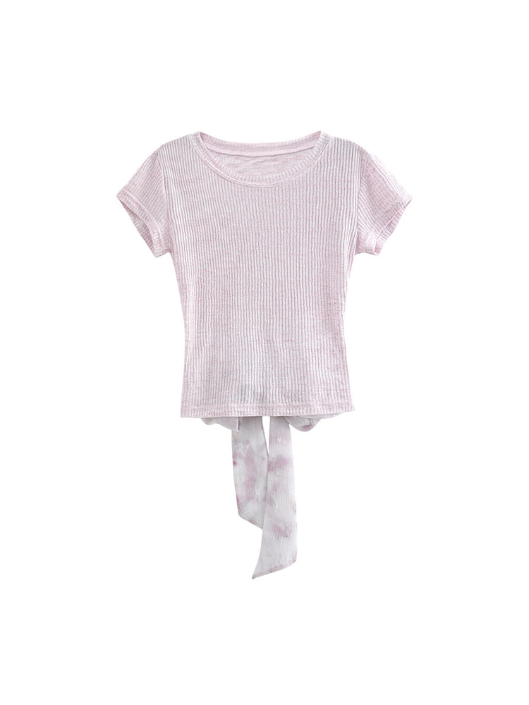 Blush Ribbon Crop Top-Tops-ntbhshop