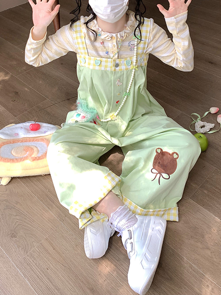 Whimsy Adventure Plaid Overall Pants-ntbhshop