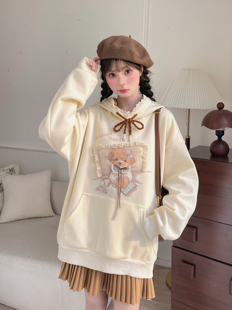 Goodnight Puppy Dream Hoodie-Tops-ntbhshop