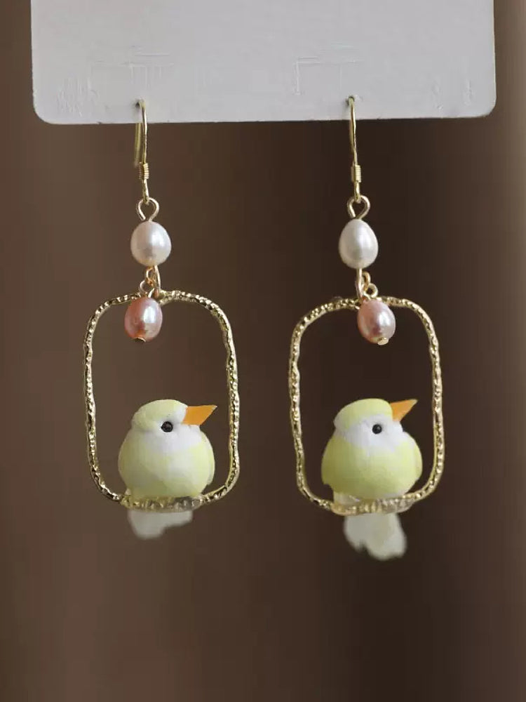 Tiny Tweet Bird Earrings & Clips-ntbhshop