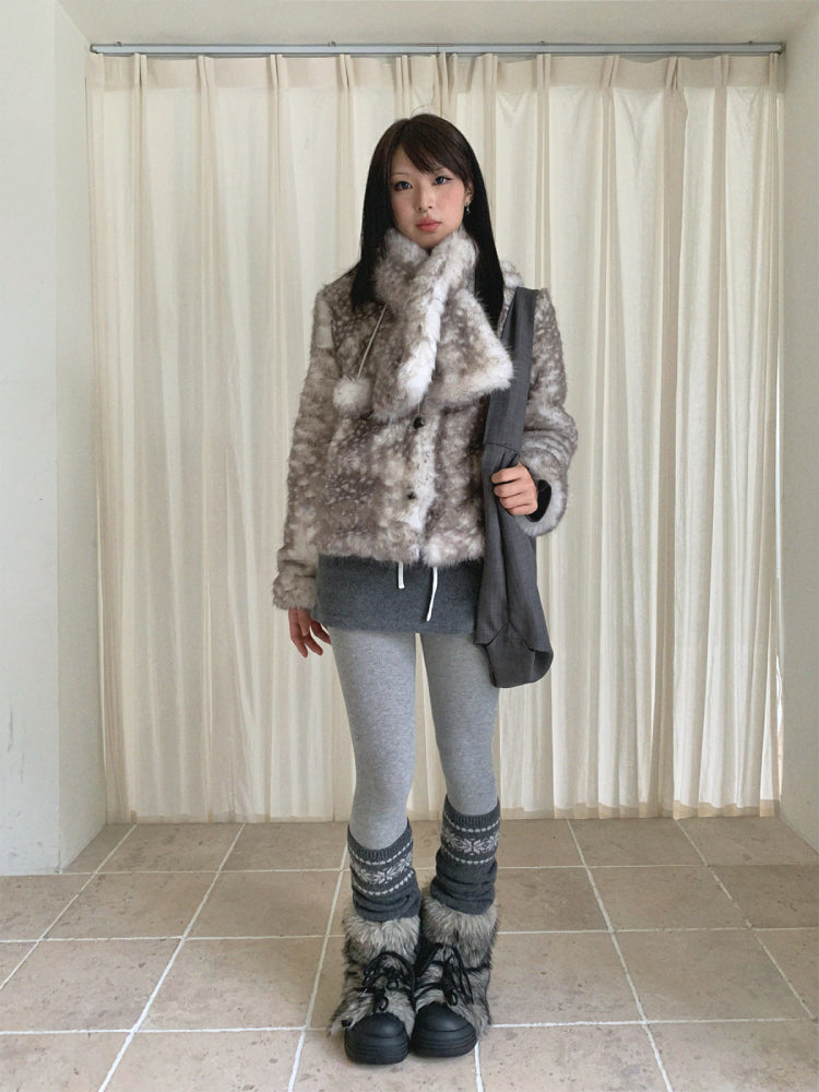 Snow Fawn Cozy Fur Scarves-ntbhshop