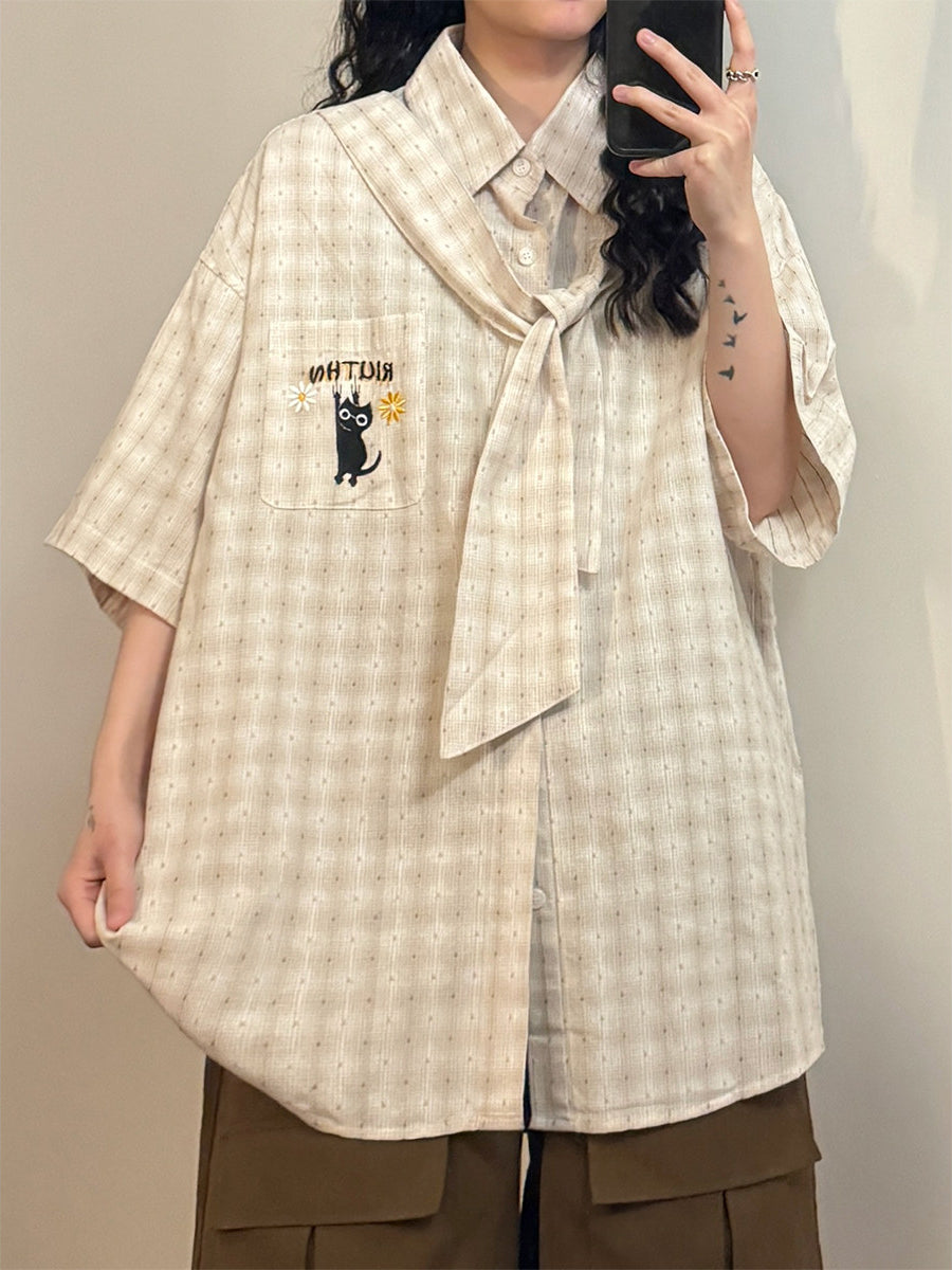 Black Whisker Scarf Shirts-Tops-ntbhshop