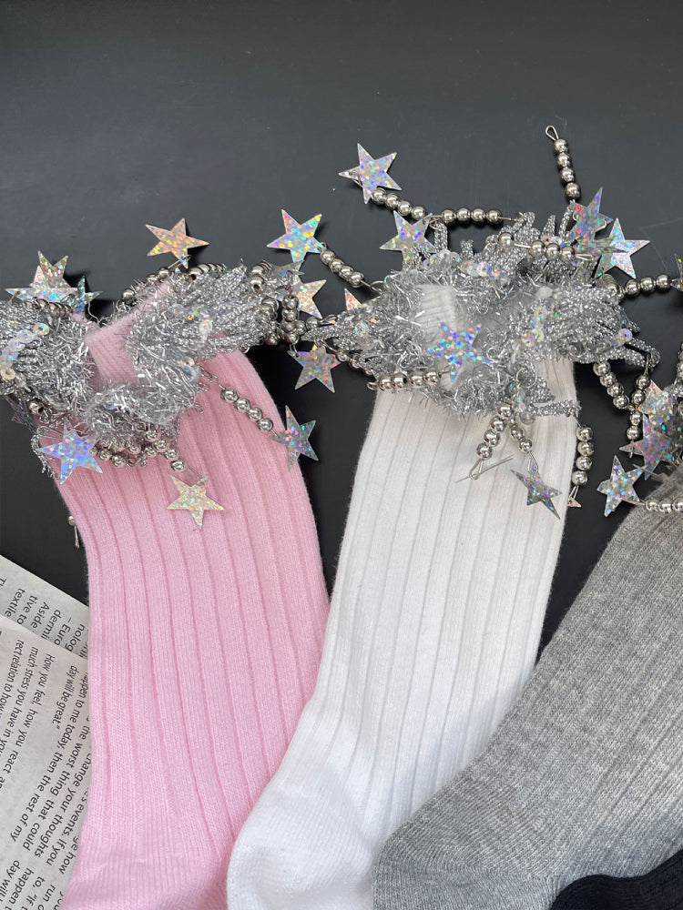 Starlit Melody Crew Socks-ntbhshop